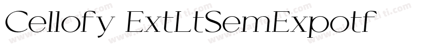 Cellofy ExtLtSemExpotf字体转换